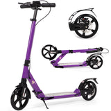 Hyeed Kick Scooter with Disc Brake Purple
