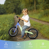 Birtech 14 Inch Kids Balance Bike with Magnesium Alloy Frame Blue&Green