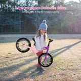 Birtech 14 Inch Kids Balance Bike with Magnesium Alloy Frame Purple&Pink