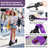 Hyeed Kick Scooter with Disc Brake Purple