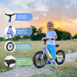 Birtech 14 Inch Kids Balance Bike with Magnesium Alloy Frame Blue&Green