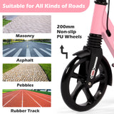 Hyeed Kick Scooter with Disc Brake Pink