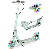 Hyeed Light Up Kick Scooter with Disc Brake Green