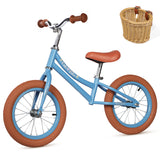 14 Inch Kids Balance Bike with Removable Basket Blue