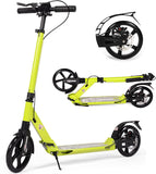 Hyeed Kick Scooter with Disc Brakes Yellow