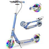 Hyeed Light Up Kick Scooter with Disc Brake Blue