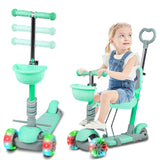 Hyeed 5-in-1 Kids Scooter Green