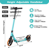 Hyeed Kick Scooter with Disc Brakes Lake Bule