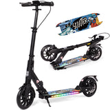 Hyeed Light Up Kick Scooter with Disc Brake Black