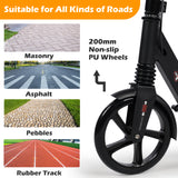 Hyeed Kick Scooter with Disc Brake Black