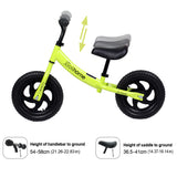 12" Balance Bike with Carbon Steel Frame Green