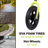 12" Balance Bike with Carbon Steel Frame Green