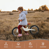 Birtech 14 Inch Kids Balance Bike with Magnesium Alloy Frame White