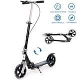 Hyeed Kick Scooter with Dual Brake Black