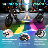 Hyeed Light Up Kick Scooter with Disc Brake Black