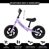 12" Balance Bike with Carbon Steel Frame Purple
