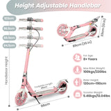Hyeed Light Up Kick Scooter with Disc Brake Pink