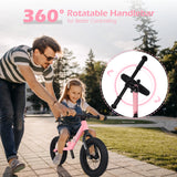 Birtech 12" Balance Bike Nylon Frame Pink