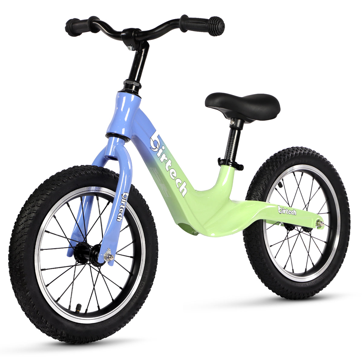 Birtech 14 Inch Kids Balance Bike with Magnesium Alloy Frame Blue&Green