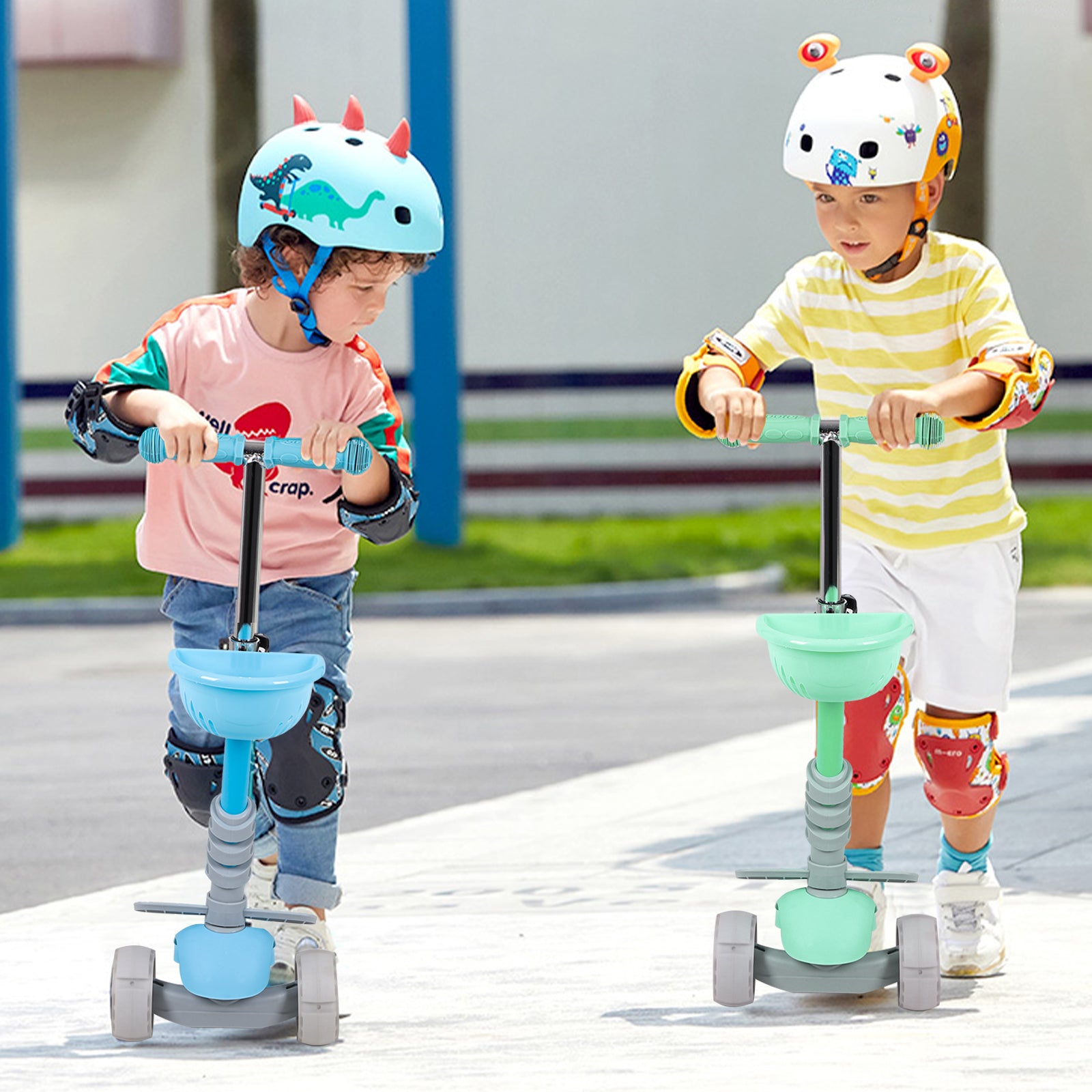 Hyeed 5-in-1 Kids Scooter Green