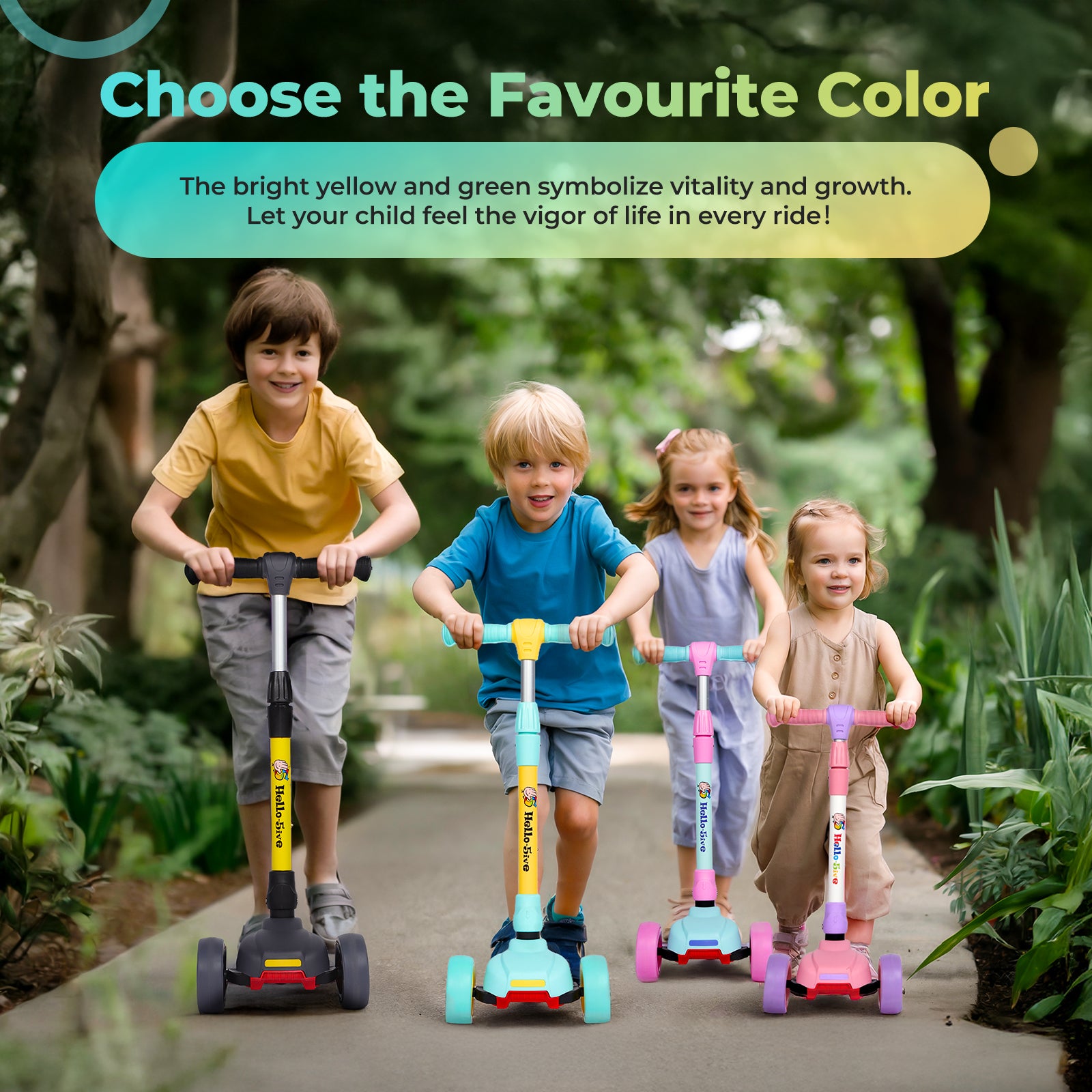 Hyeed 3 Wheel Kids Scooter Age 2-6