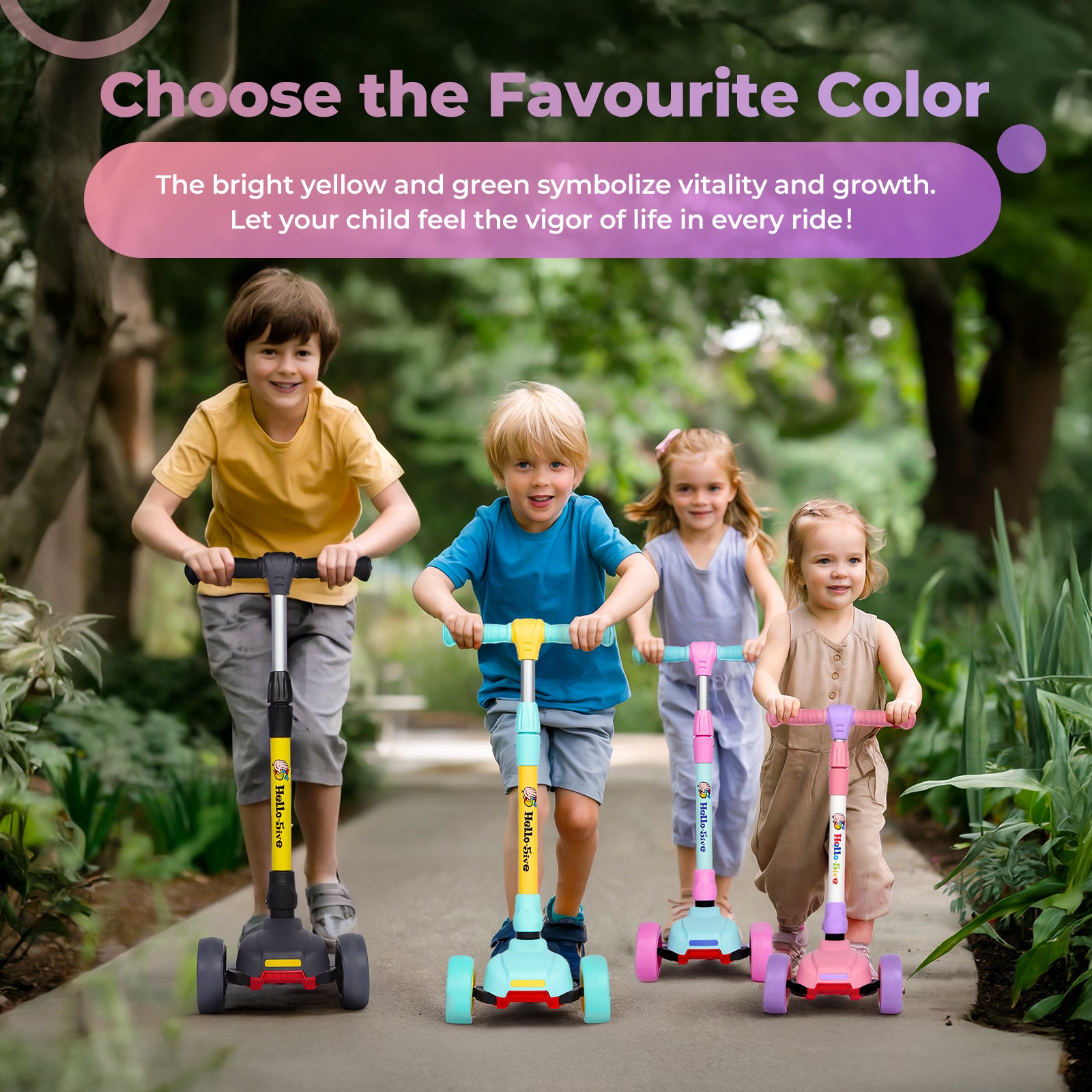 Hyeed 3 Wheel Kids Scooter Age 2-6