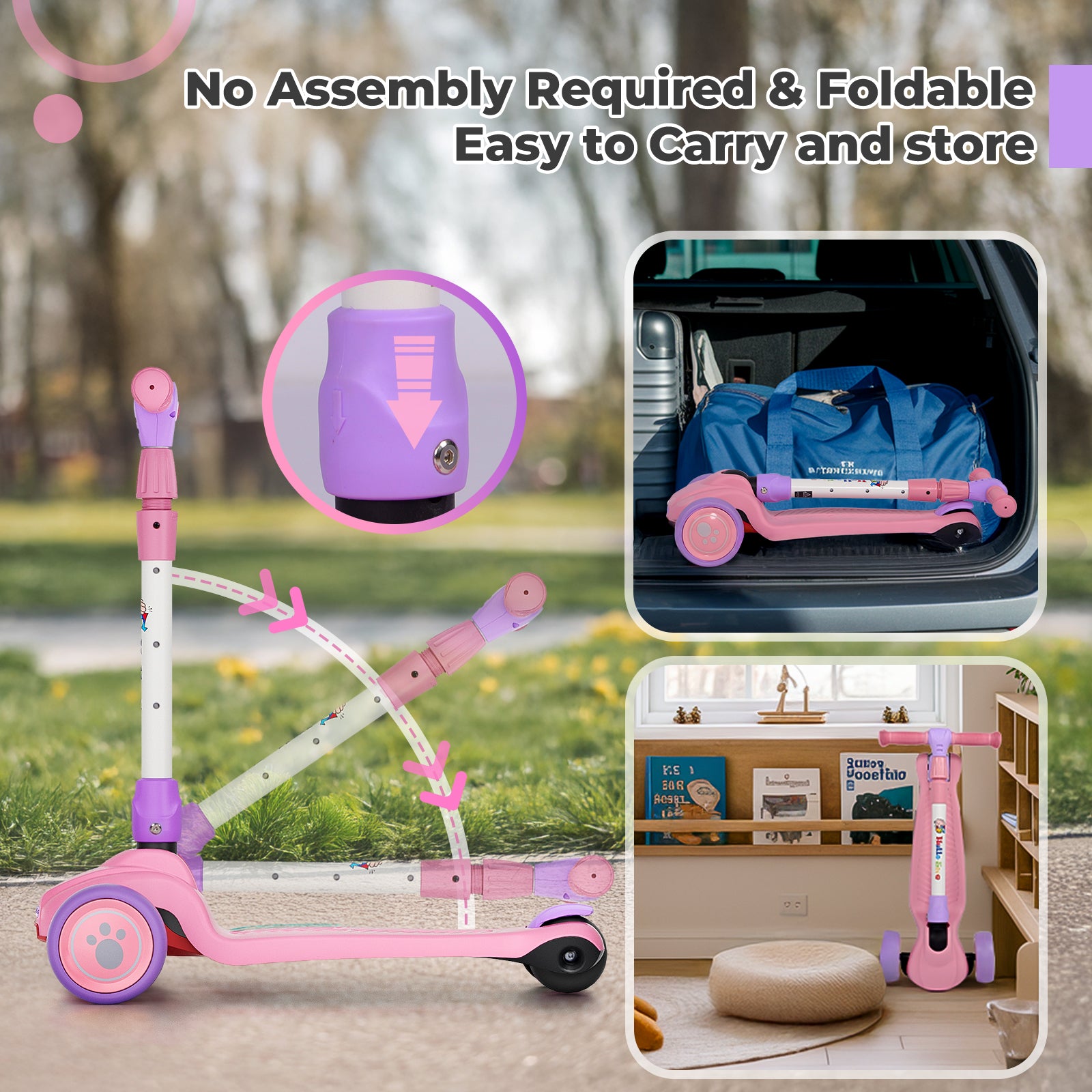 Hyeed 3 Wheel Kids Scooter Age 2-6