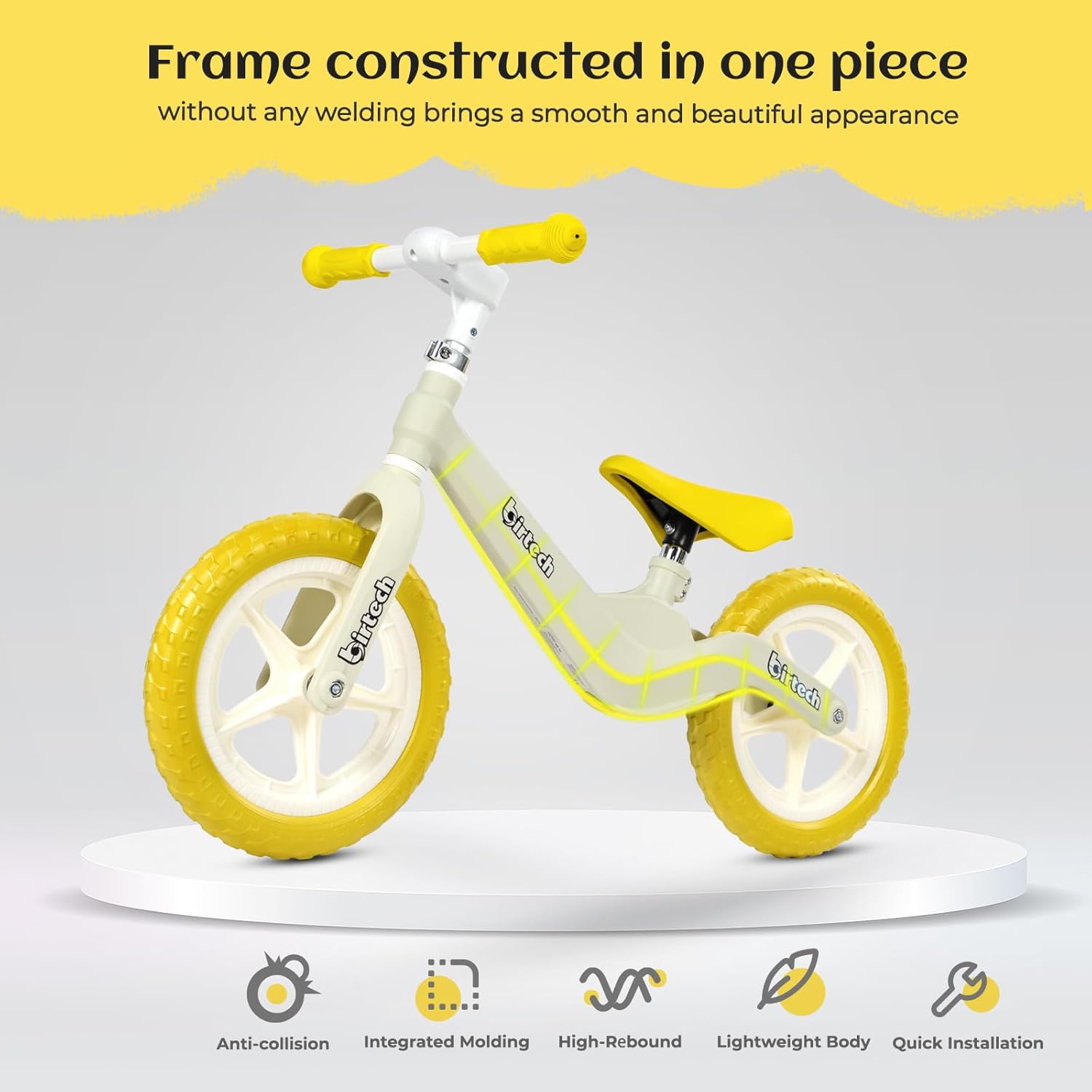 Hyeed 12" Kids Balance Bike with Nylon Frame