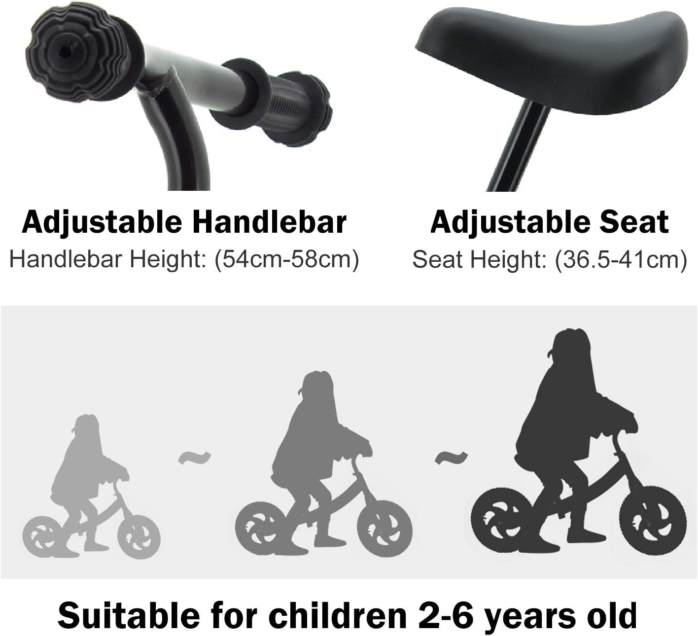 12'' Balance Bike with Carbon Steel Frame
