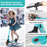Hyeed Kick Scooter with Disc Brakes Lake Bule