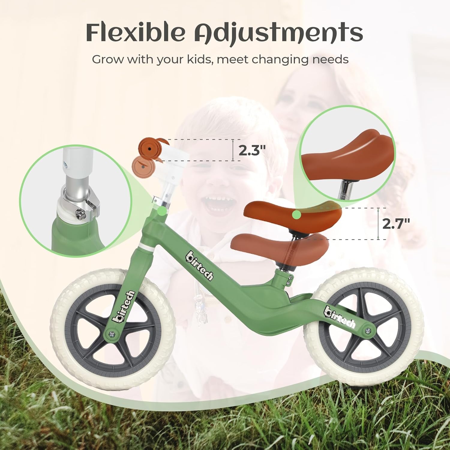 Hyeed 12" Kids Balance Bike with Nylon Frame