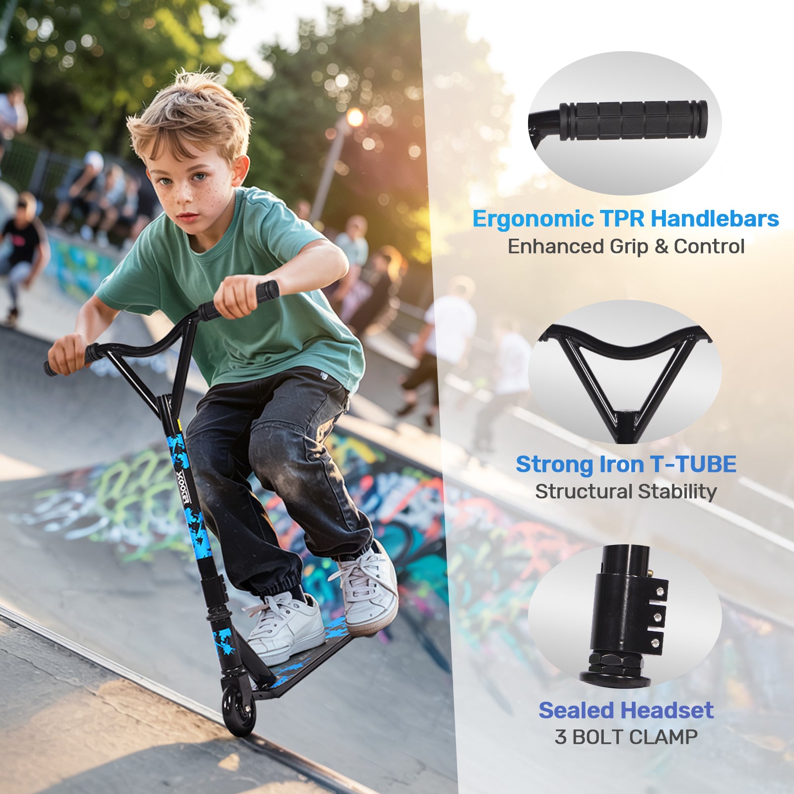 Hyeed Stunt Scooter Blue