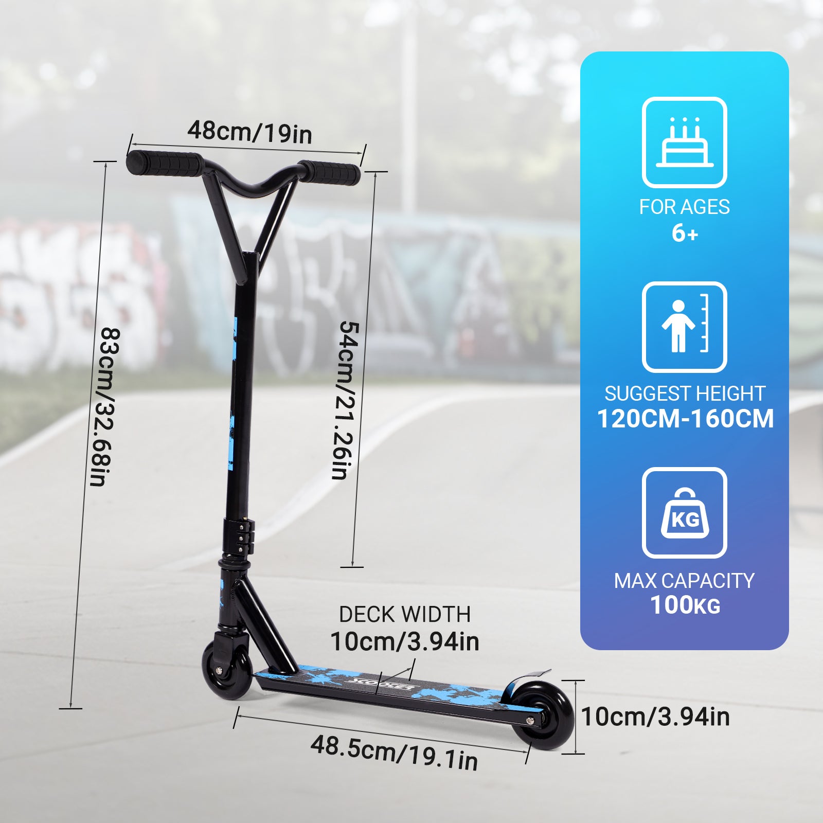 Hyeed Stunt Scooter Blue