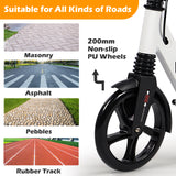 Hyeed Kick Scooter with Disc Brake White