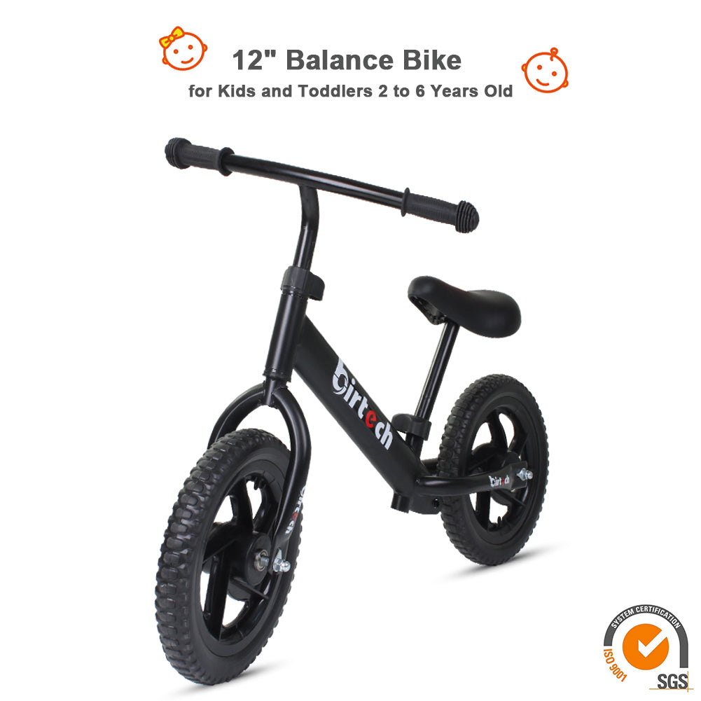 Birtech 12 inch  Kids Balance Bike Black