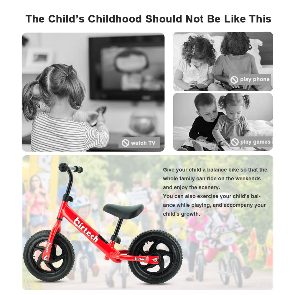 Birtech 12 inch  Kids Balance Bike Red