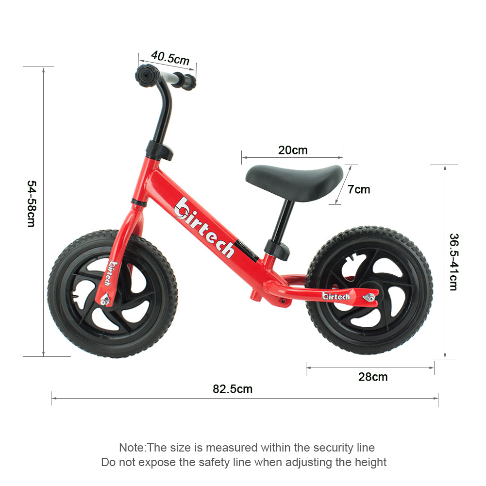 Birtech 12 inch  Kids Balance Bike Red