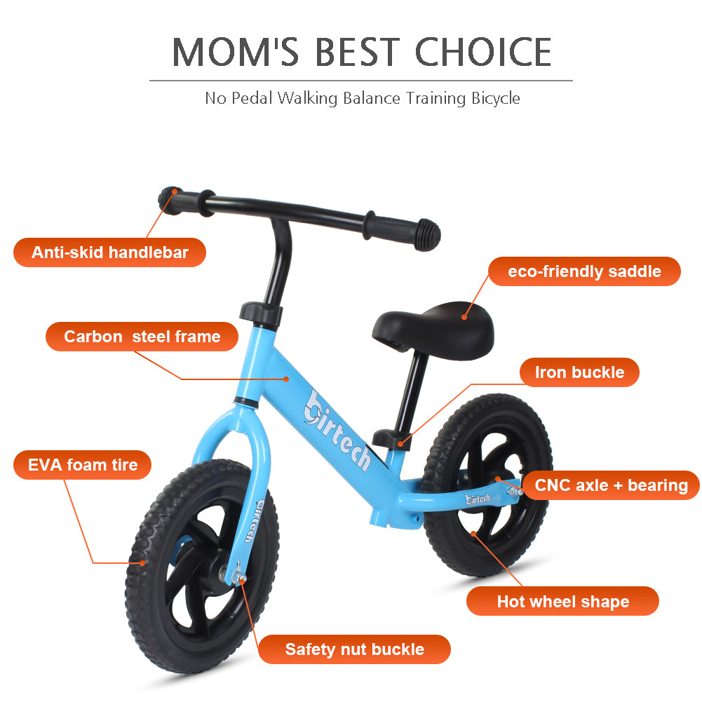 Birtech 12 inch Kids Balance Bike Blue