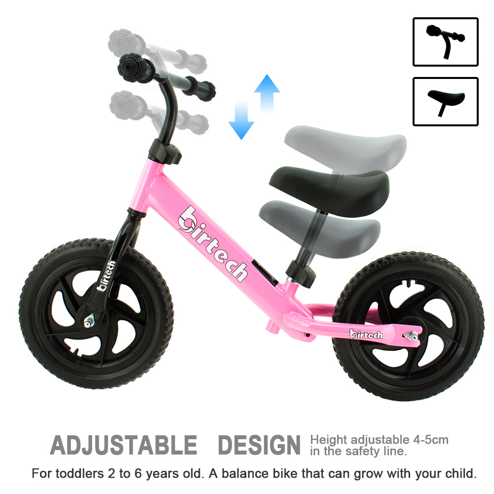 Birtech 12 inch  Kids Balance Bike Pink