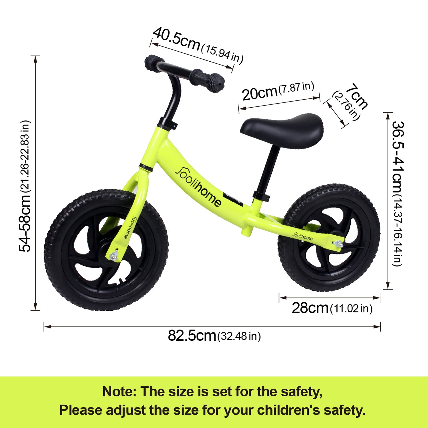 12" Balance Bike with Carbon Steel Frame Green