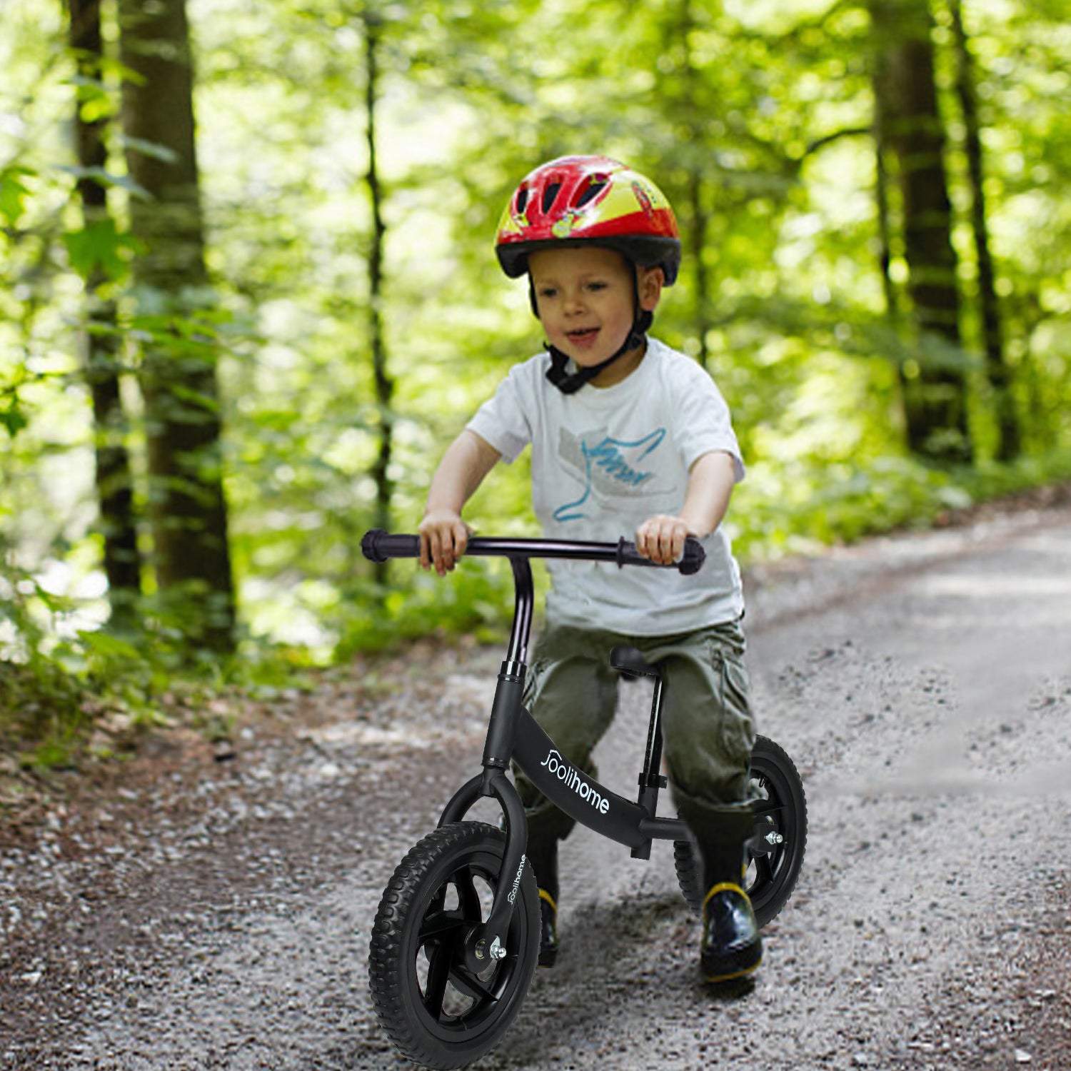 12" Balance Bike with Carbon Steel Frame Black