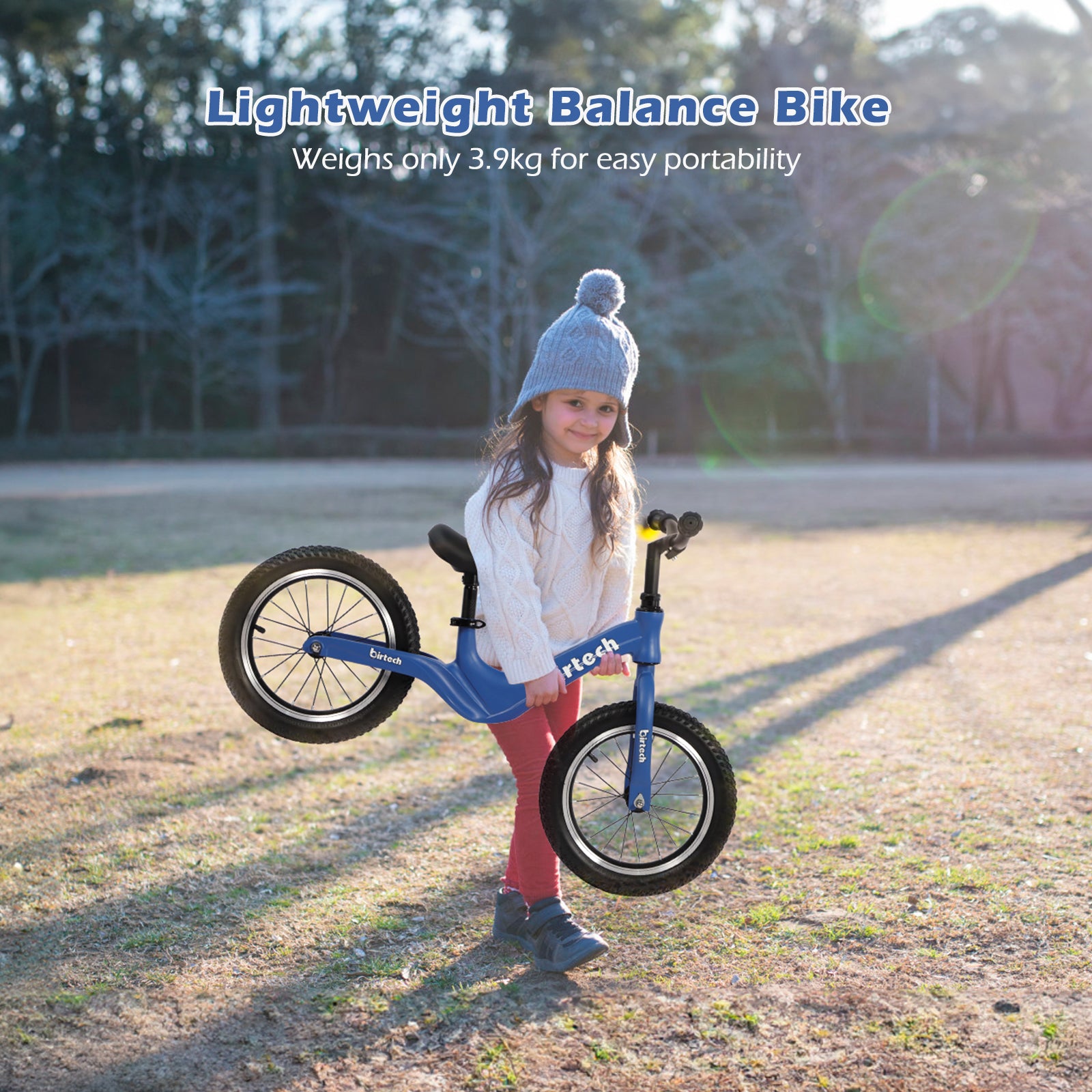 Birtech 14 Inch Kids Balance Bike with Magnesium Alloy Frame Blue