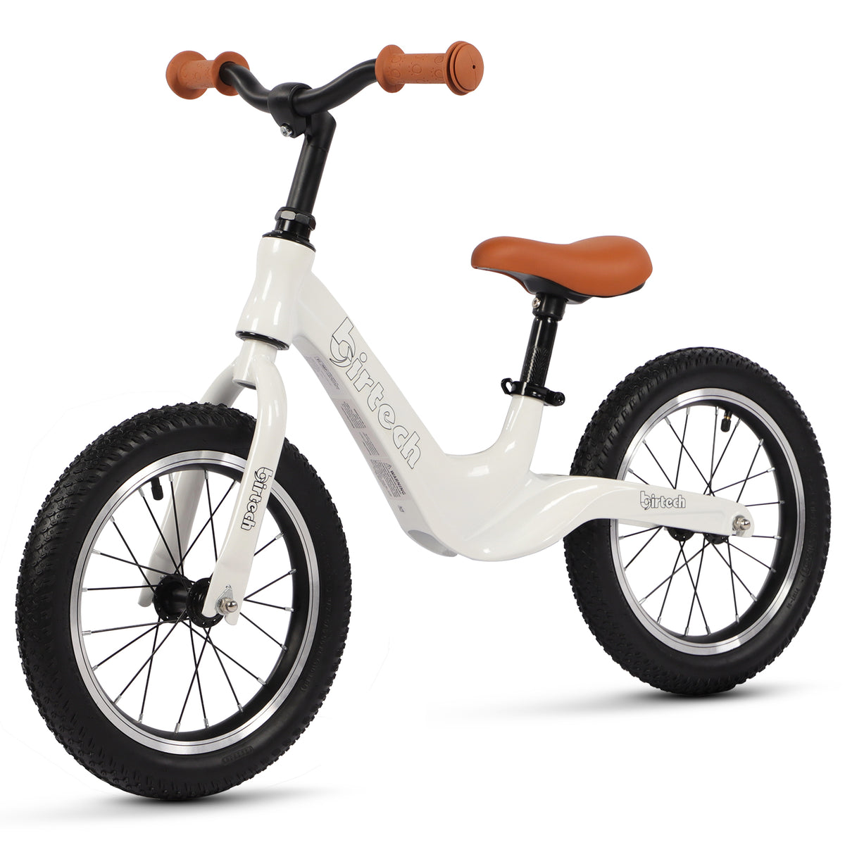 Birtech 14 Inch Kids Balance Bike with Magnesium Alloy Frame White