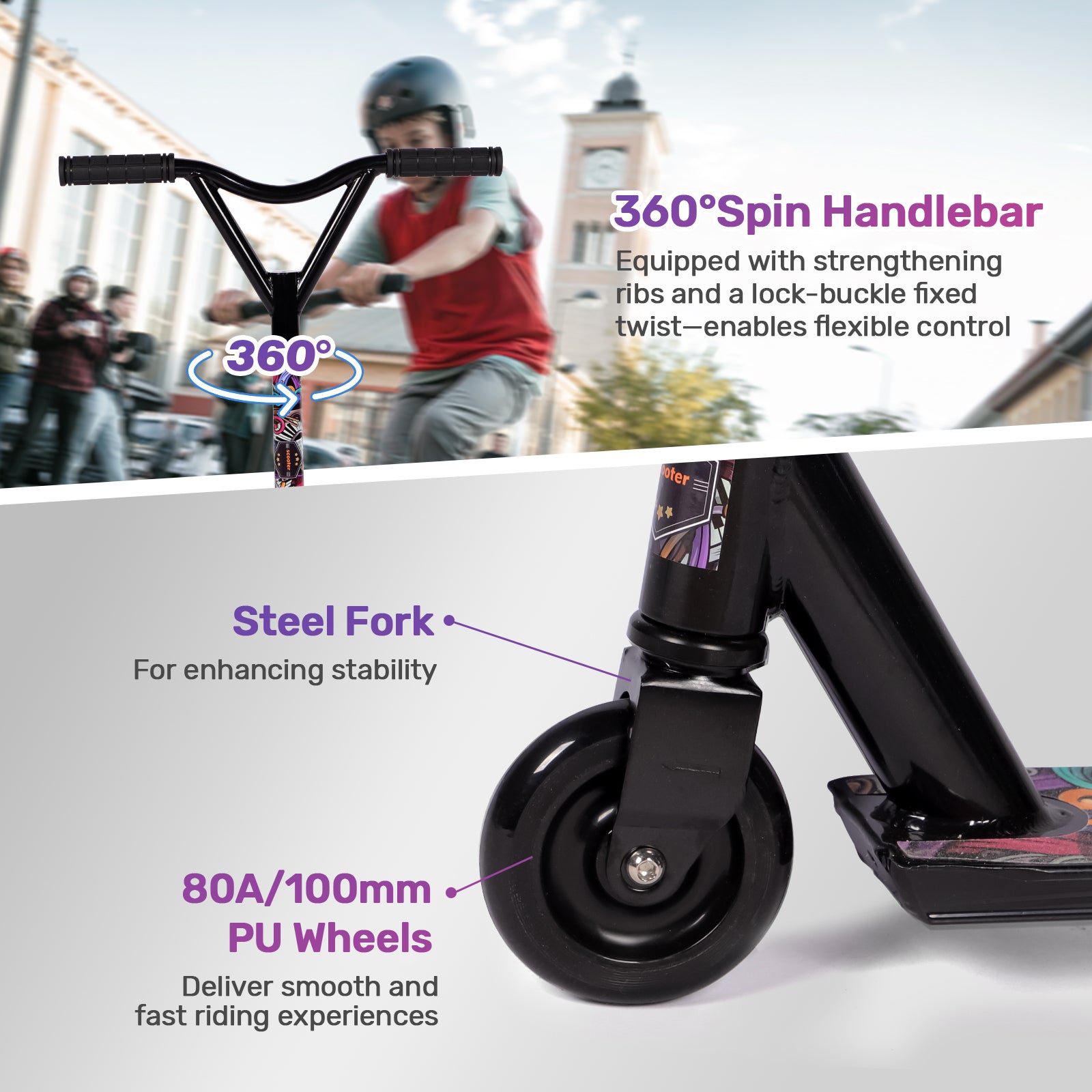Hyeed Stunt Scooter Graffiti