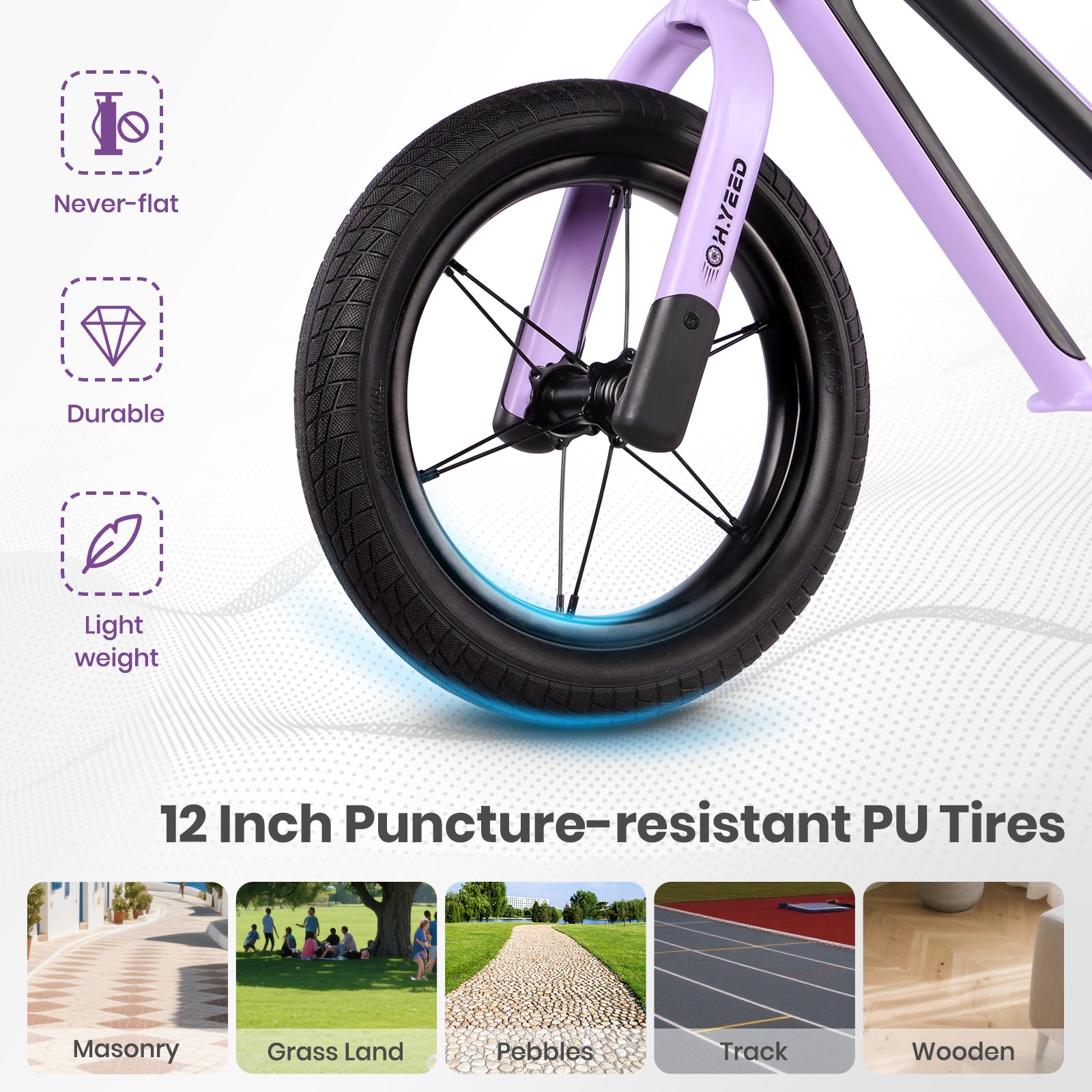 12''  Balance Bike Lightweight Magnesium Alloy Frame with PU Tires